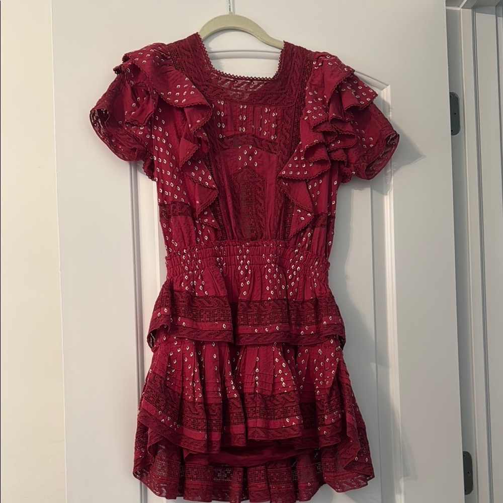 Red loveshack Dress with Ruffle Details